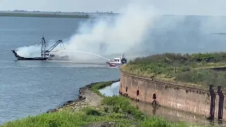 Shrimp boat fire