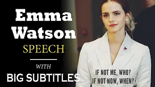 Emma Watson's Speech on Gender Equality | ENGLISH SPEECH with BIG Subtitles