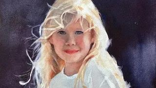 Watercolor Portrait of a Gorgeous Child