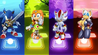 Sonic The Hedgehog 🆚 Sonic Boom  🆚 Rouge Sonic 🆚 Hyper Shadow Sonic | Tiles Hop EDM Rush