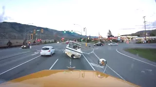 Boat Falls off Trailer Hwy 1 Kamloops B.C.