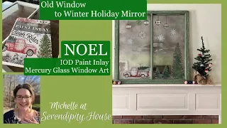 IOD Holiday Mercury Glass Window