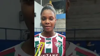 Mayara Barcelos fala sobre ganhar o Troféu Viva Vôlei na vitória do Flu sobre o Pinheiros