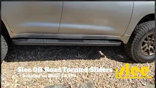 Slee Off Road formed sliders installed on 2016+ LX 570 Sliders