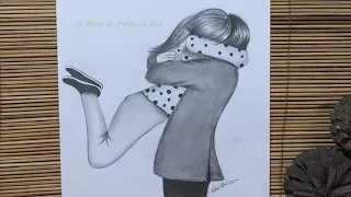 Valentines Day Drawing // How to draw a happy couple // Easy pencil sketch tutorial