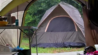 ☔Спокойны сон в палатке под дождем. Онлайн дождь.