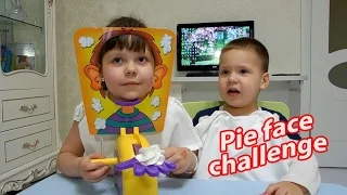 PIE FACE Challenge  Пирог в Лицо  Жорик и Лиза играют в PIE FACE Challenge