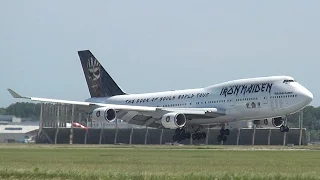 Iron Maiden "Ed Force One" Boeing 747 TF-AAK Landing at Schiphol Airport (DutchPlaneSpotter)