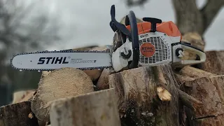 Бензопила  Stihl MS 462 и распил дерева на дрова / Chainsaw Stihl MS 462 cut firewood