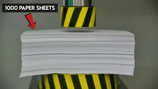 Hydraulic Press Vs 1000 Paper Sheets | #shorts #youtubeshorts  #trending