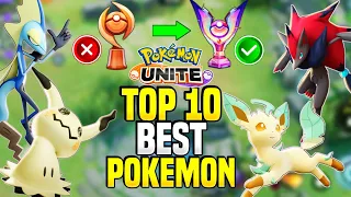 Top 10 Best Pokemon For Solo Ranking! Reach Master Rank in 1 Day | Must Buy Pokemon unite