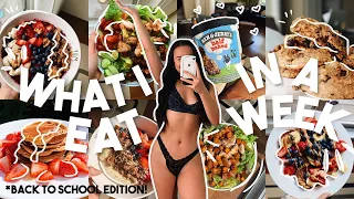 WHAT I EAT IN A WEEK: The FIRST WEEK OF SCHOOL | Weight Gain, Stress Eating, & A Lot Of Chocolate