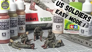 US Soldiers Figurines  Miniart 1/35 Easy Mode