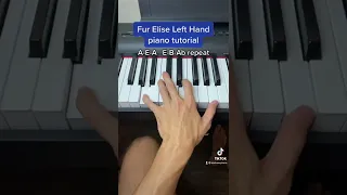 Fur Elise Left Hand easy piano tutorial!