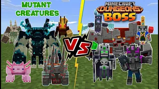 Minecraft Dungeons BOSSES VS New MUTANT CREATURES [MUTANT WARDEN]