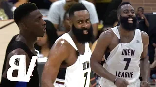 James Harden VS Drew League MVP Frank Nitty! NBA Players Come To SAVE Drew League Record!