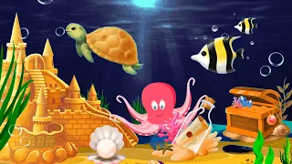 Lullaby and Peaceful Fish Animation 🐟 Aquarium 🌙 Baby Lullaby Music 💤