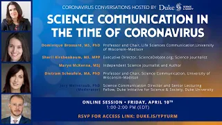 Coronavirus Conversations: Science Communication in the time of Coronavirus