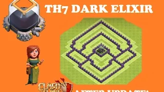 Clash of clans- TH7 Dark Elixir Farming base - After update - Town hall inside!
