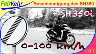 Honda SH 350i 2021 - 0-100km/h - no Top speed | 171