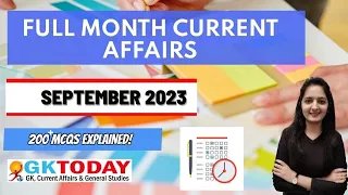 September 2023  Full Month Current Affairs | GK Today Monthly Current Affairs
