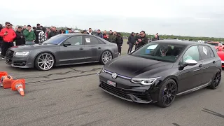 420HP Volkswagen Golf 8 R Stage 2 vs 700HP Audi S8