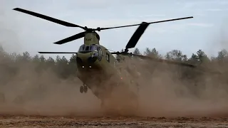 Netherlands Airforce Chinook (CH-47F MYCAAS II) D-481 landing at GLV-V