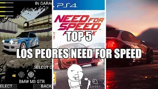 TOP 5: Los juegos de NEED FOR SPEED más ATROCES de toda la saga