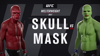 Red Skull vs. Mask (EA Sports UFC 2) - CPU vs. CPU - Crazy UFC 👊🤪