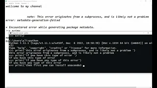 subprocess error with pip install