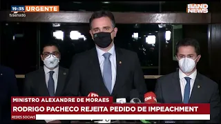 Rodrigo Pacheco rejeita pedido de impeachment de Alexandre de Moraes