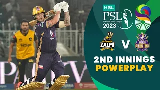 2nd Innings Powerplay | Peshawar Zalmi vs Quetta Gladiators | Match 25 | HBL PSL 8 | MI2T