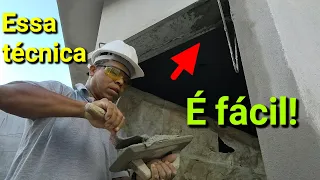 Fazer requadro assim a massa não cai! Porta ou janela!