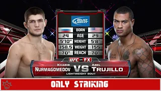 Khabib Nurmagomedov vs Abel Trujillo but it's only striking... | MMA GOATS