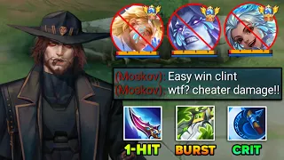 CLINT BUILD THE PERFECT ONE SHOT DAMAGE AGAINST META ENEMIES!🔥 ( 100% RECOMMENDED DAMAGE! ) - MLBB