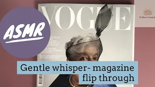 ASMR Whisper - Vogue Magazine flip through- Relaxing 😴 July 23 edition
