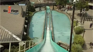 Saw Mill Log Flume Front Row POV | Six Flags Great Adventure