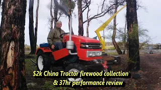 Chinese four wheel  tractor 37hours update and collecting firewood on the farm in western Australia.