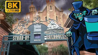 [8K] Haunted Mansion Full Dark Ride - Disney World & Queue
