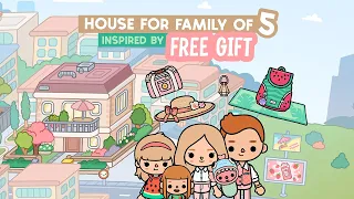 Family of 5 House Design Inspired by FREE GIFT 👒🎁 TOCA BOCA House Ideas | Toca Life World 🌍