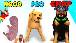 UPGRADING NOOB CHOP into HACKER CHOP in DOG LIFE SIMULATOR with SHINCHAN