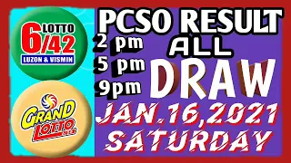 Pcso 9pm draw(January 16,2021)Saturday