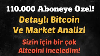 #Bitcoin Analiz - 110bin Aboneye Ozel Bir Cok Altcoini Degerlendirdim! Btc Teknik Analiz Forex