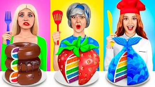 Desafío de Cocinar Yo contra la Abuela | Trucos Divertidos para Decorar Pasteles por YUMMY JELLY