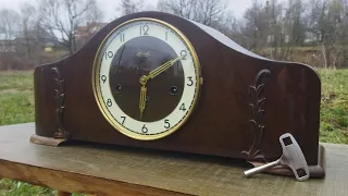 Часы настольные каминные с четвертным боем Hermle Германия