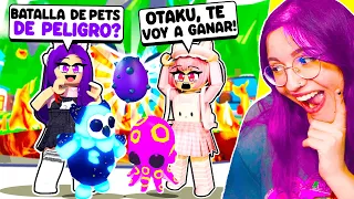 HAGO UNA BATALLA DE MASCOTAS PERO *SOLO CON HUEVOS DE PELIGRO* en ADOPT ME ROBLOX 😱