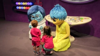 Meeting Joy and Sadness from Inside Out at Epcot 2016