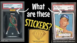 Marshall Fogel's PSA 10 1952 Topps Mickey Mantle: what is the black diamond sticker on the slab?!