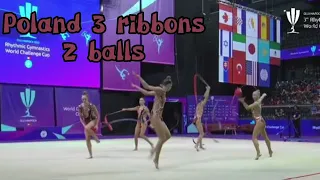 #025 Poland 3 ribbons + 2 balls || RG Music for Group || #rg #rgmusic #rhythmicgymnastics