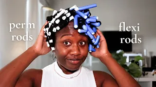 perm rods vs. flexi rods : which is the BEST on natural hair #locstyles